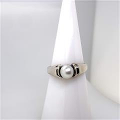James Avery Pearl Sterling Silver Scroll Ring